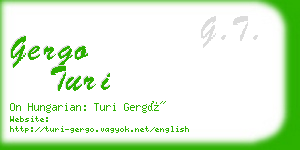 gergo turi business card